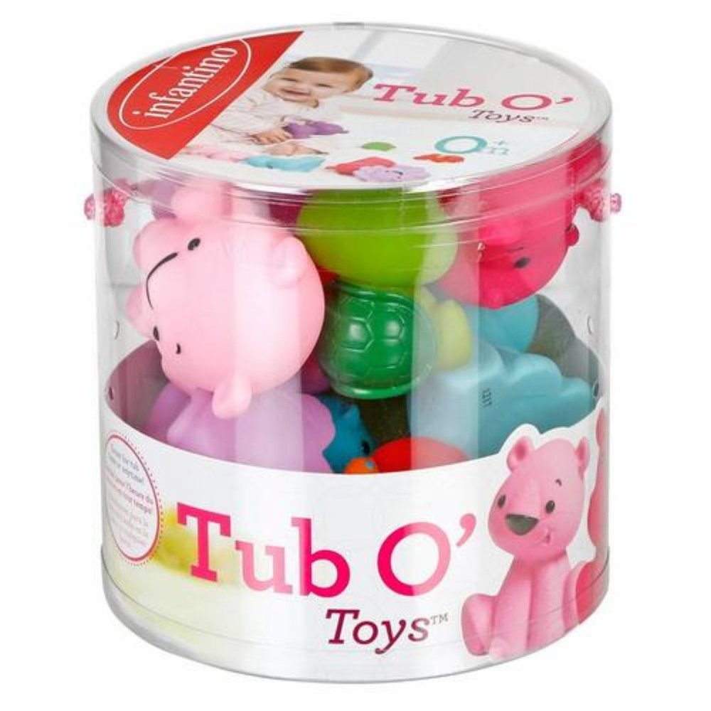 Colorful A tub of toys for babies lion Bear Frog Rino Monkey Hipo Friends Play - Picture 2 of 5